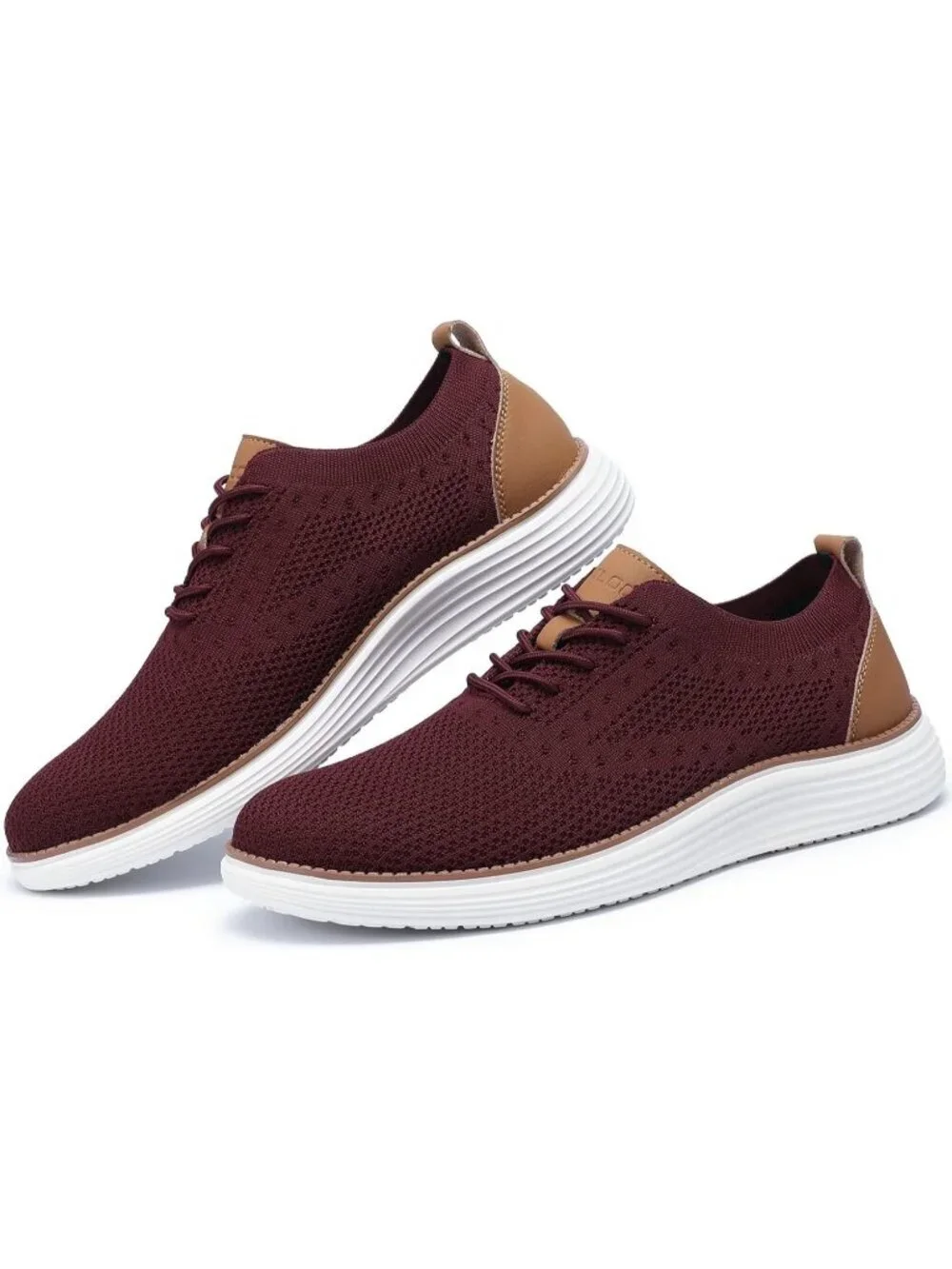 VILOCY Men's Red Ethylene Vinyl Acetate Casual Breathable Comfortable Sneakers